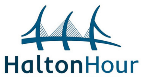#HaltonHour rectangle logo