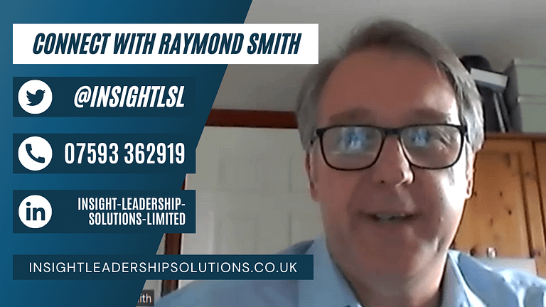 Photo of Ray Smith Insight Leadership Solutions with contact information overlayed